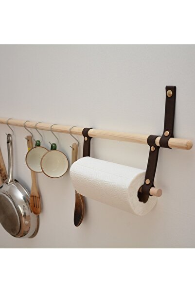 Bundera Mutfak Dolabı Ve Evye Organizer Deri Düzenleyici Kupa Askısı Tezgah Üstü Kağıt Rulo Havlu Askılığı