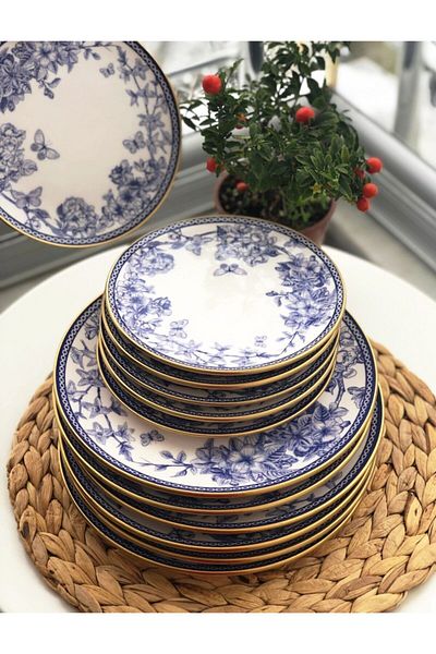 GÖNÜL COLLECTION Spring Time 12 Piece Cake Set