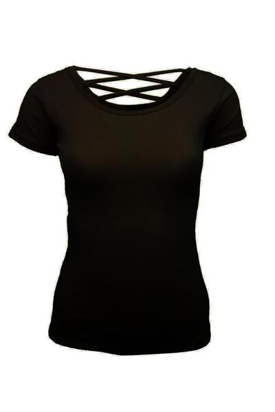 Ceylen Back Cross Rope Detail T-Shirt