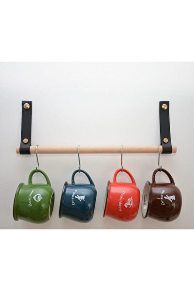 Bundera Leather Bathroom Kitchen Organizer - Hanger and Cup Organizer