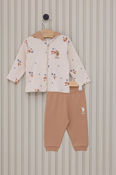 U.S. Polo Assn. Floral Pattern Licensed Baby Girl 3 Piece Set