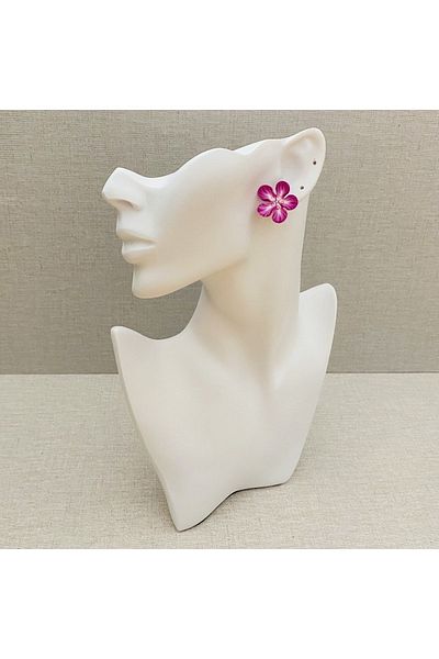 KARYA Purple Flower Earrings