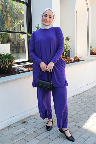 LOCCO Yanları Cepli Takım Mor