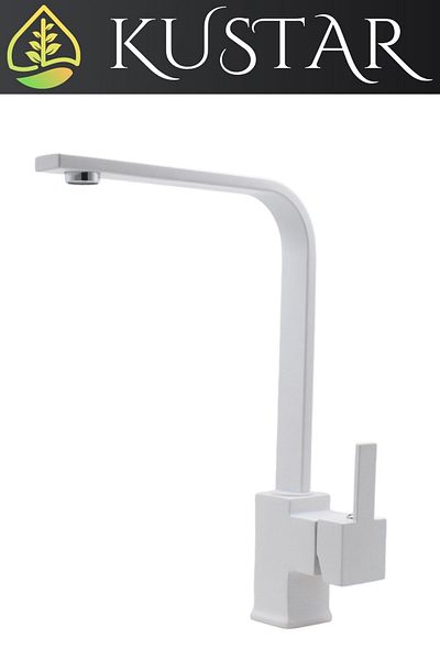 KUSTAR White Heavy Akre Luxury Open Close Kitchen Sink Faucet