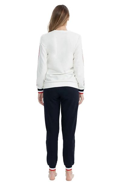 U.S. Polo Assn. Η.Π.Α. Polo Assn. 17070 - Γυναικεία φόρμα εκρού με μακριά μανίκια και ελαστικά πόδια