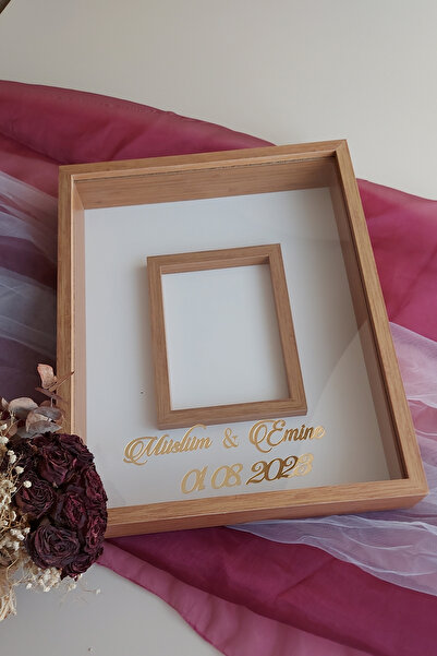 Verda Çerçeve 40x50 Cm Bambu Fotoğraf Bölümlü Yeni Trend Ledsiz Çerçeve! Gül ...