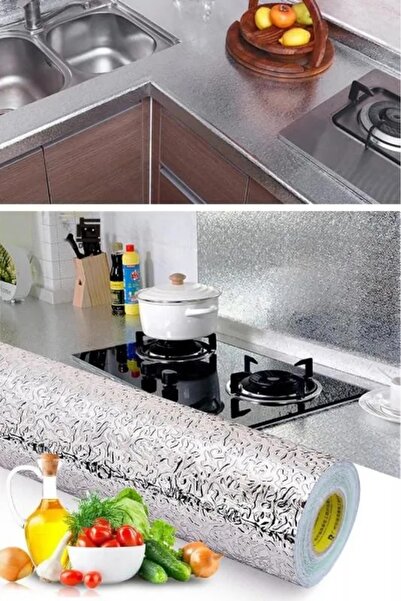 BİTERSE Mutfak Tezgah Üstü Çok Amaçlı Silinebilir Yapışkan Folyo 2 mt x 60 cm