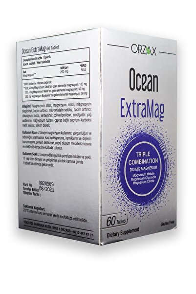 Orzax Ocean D3K2 Damla 20 ml İkincisi %50  + Ocean ExtraMag 60 Tablet