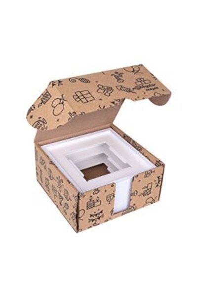 FASHION Photo Adhesive Removable Black 21X21Cm Square Photo Frame with Mat - Pack of 3 Pvc Li