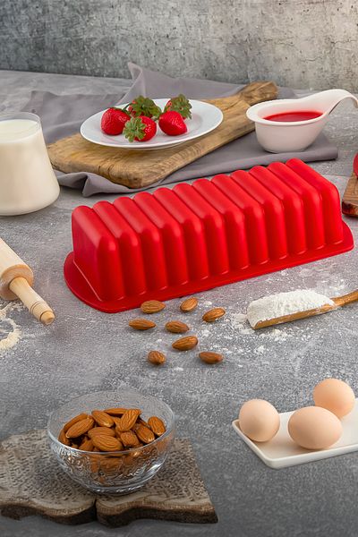 Silicorner Silicone Red Baton Cake Mold Dubai Chocolate Mold