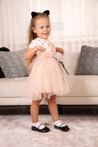 neocotton Κοντομάνικο φόρεμα για κορίτσια με τούλι Sweetheart για γενέθλια και ειδικές περιστάσεις