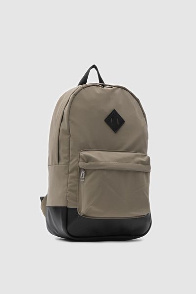 citycenterfashion Unisex απλό σακίδιο πλάτης με φερμουάρ με λεπτομέρεια ετικέτας - cty-lbn-3442