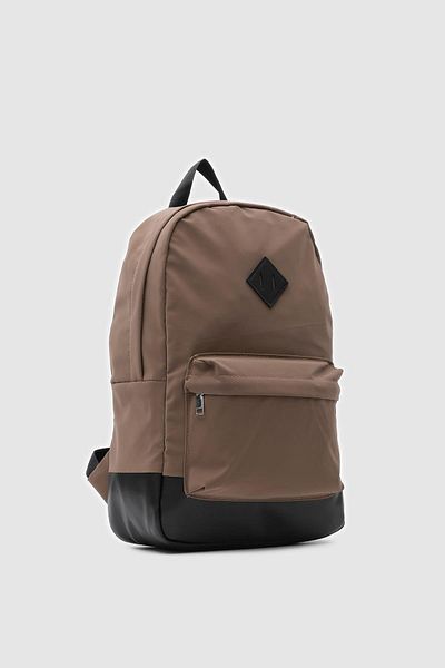 citycenterfashion Unisex απλό σακίδιο πλάτης με φερμουάρ με λεπτομέρεια ετικέτας - cty-lbn-3442