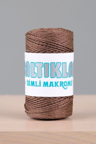 SALTIKLAR Premium 3mm Glitter Macrame Floss - 100Gr Brown Rs-2080