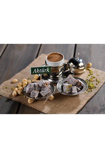 Aktürk 300 Gr Double Roasted Gift Turkish Delight with Coconut and Hazelnut - Turkish Delight