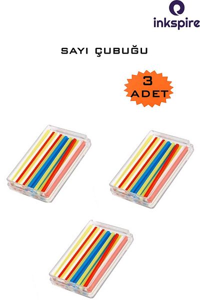 inkspire Number Stick 3 Pack Plastic Number Counting Sticks 1St Colorful Counting Learning Stick for Classrooms
