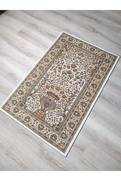 vertice milano Luxury Knee Pain-Free Soft Textured Sponge Non-Slip Base Washable Prayer Rug, Prayer Mat