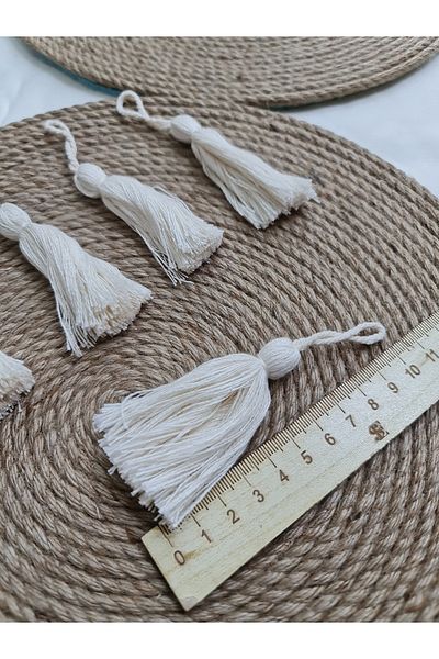 Esteks Dantel ve Tekstil Aksesuarları 7 cm Cotton Tassel - 2 Pieces