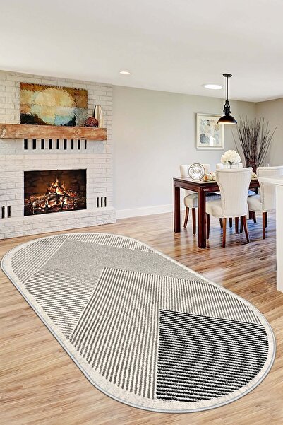 Lavita Home Makinede Yıkanabilir Kaymaz Taban Leke Tutmaz Oval Salon Halısı M...