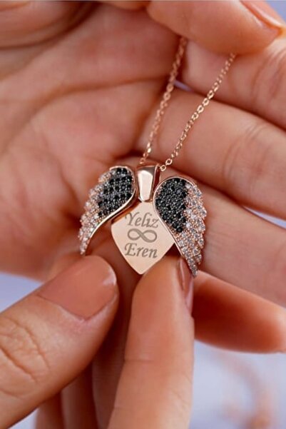 Silvano Jewelry 925 Ayar Gümüş Kanatlı Kalp Kolye