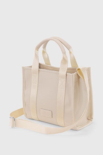 Housebags Cremefarbene wasserabweisende Tragetasche für Damen 245