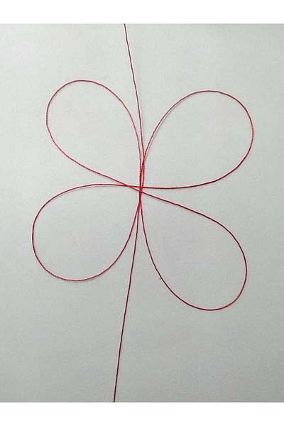 Eskişehir hobi sanat 0.3 Mm Thin Red Rosary String - 200 Meters