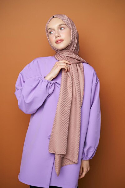 Modakaşmir Jacquard Silky Series - Σάλι με ζιγκ-ζαγκ σχέδιο