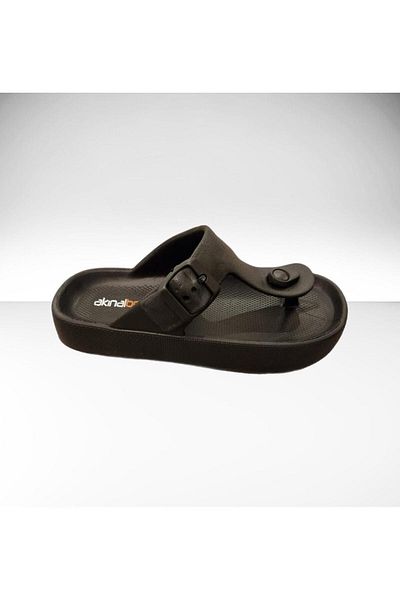 AkınalBella Akınal Bella Women's Buckled Flip Flops Summer Slippers