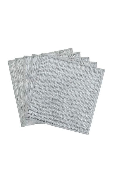 malimoon 5 Pieces Double Sided Inox Wire Cloth Dishcloth - Difficult Dirt, Kitchen, Bathroom Cloth Double Layer (20x20)