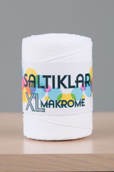 SALTIKLAR 200Gram 4mm Premium Polyester XL Macrame - Matte White-10