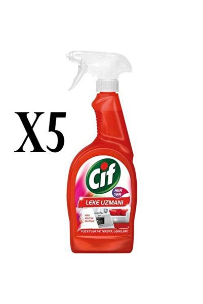 Cif Sprey Kırmızı Leke Uzmanı Her Yer 750 Ml X 5