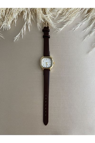 QUARTZ Retro Minimal Vintage Leather Cord Women's Wristwatch