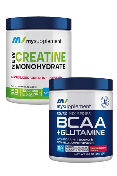 MYSUPPLEMENT Watermelon Bcaa Glutamine 360gr + Micronized Creatine 250gr - Amino Acid