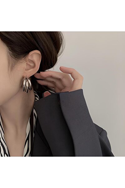 MutluBiDünya Kadın Bottega 3 Halkalı Küpe