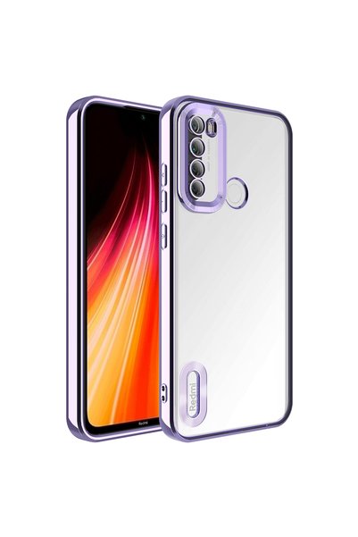 halkhouse Xiaomi Redmi Note 8 Kamera Korumalı Omega Renkli Şeffaf Silikon Kap...