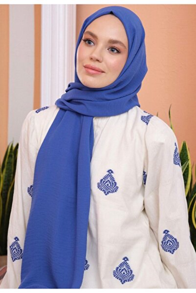 Mides scarf Hijab Cotton Krash Jazz Shawl Model-Denim Blue