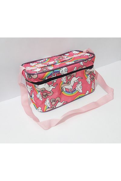 renkli çiçekler Lunch Bag Girl's School Lunch Bag Thermos Bag Food Bag