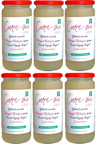 Cura-Me Natural Doğal Kolajen, Glukozamin Ve Kondroitin Içeren Tavuk Ayağı Kemik Suyu 480 ml 6 Adet