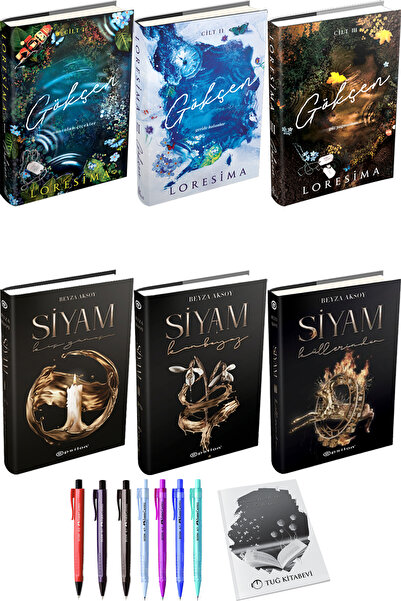 İndigo Kitap Gökçen 3lü Set Ciltli Loresima ve Siyam 3lü Set Ciltli Beyza Aks...