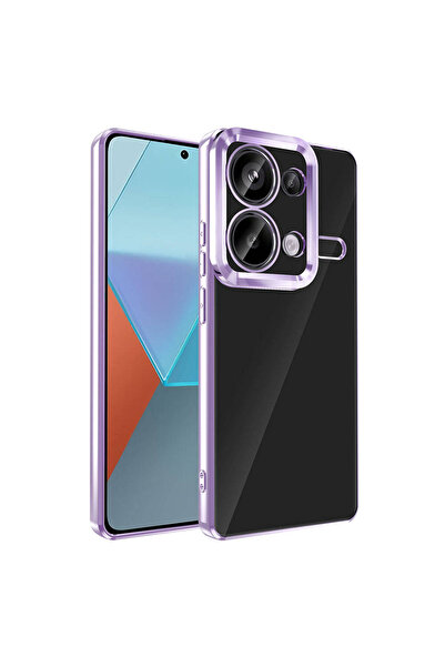 halkhouse حافظة أنيقة لهاتف Xiaomi Redmi Note 13 Pro 4G مع غطاء حماية للكاميرا بلون أوميغا من السيليكون الشفاف