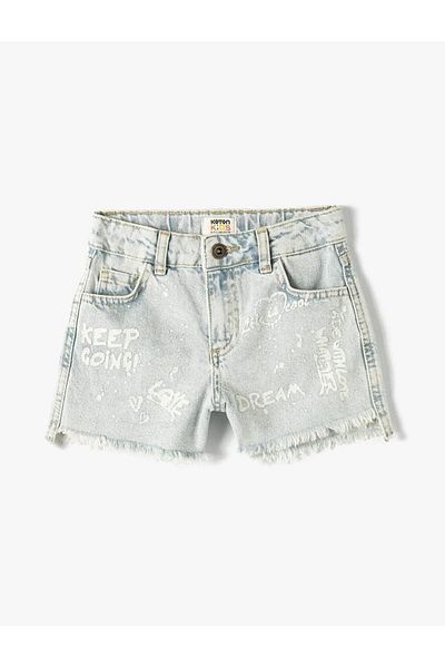 Koton Girl's Shorts Light Indigo 4skg40044ad