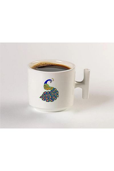 totik Peacock Patterned - T Handle Mug