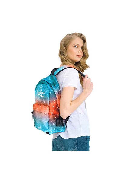 Coral High 23435 Model Blue Orange School Bag