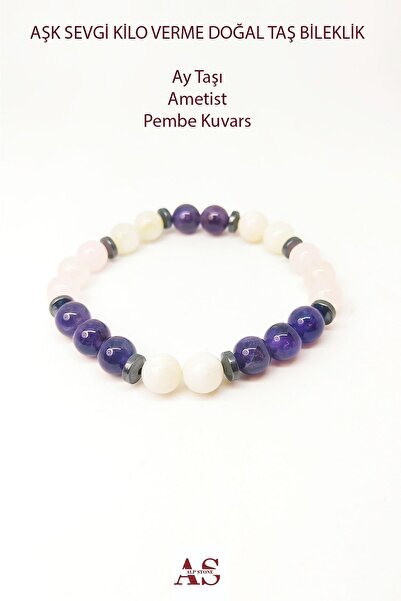 Armis Aşk Sevgi Ve Kilo Verme Bilekliği 8 mm Karma Doğal Taş Bileklik