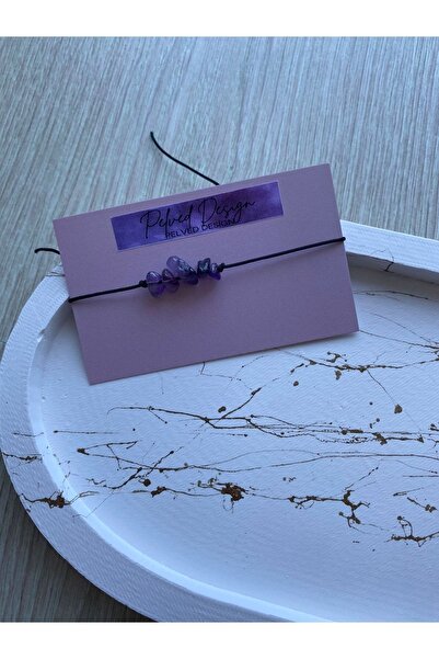 PelvedDesign سوار من حبل الجمشت من الحجر الطبيعي المكسور