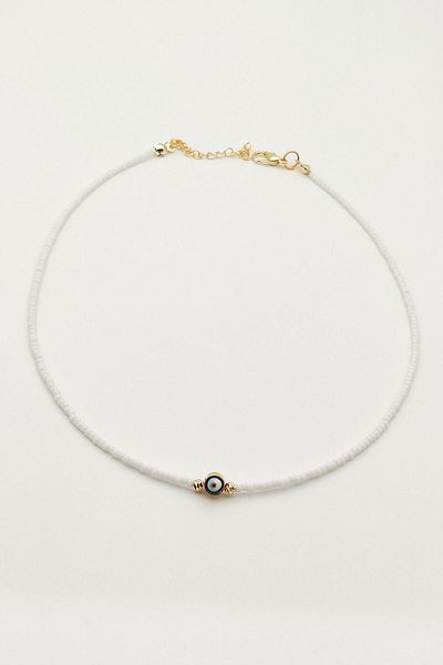 Lolita Takı White Afghan Bead Necklace