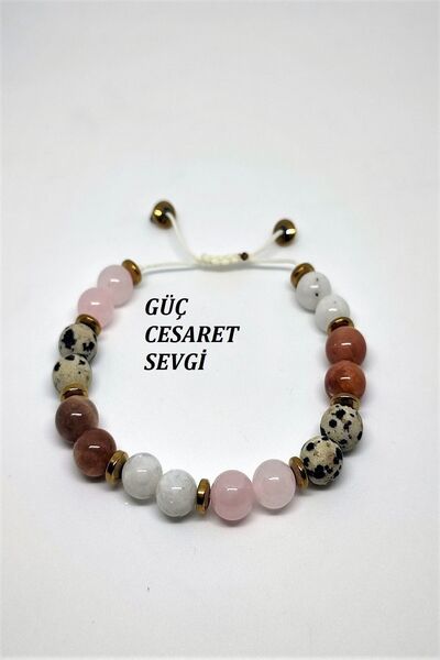 badeaccessories Certified Power, Courage, Love (Moon Stone, Pink Quartz, Sun ...