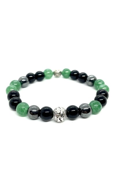AgateStones Unisex Natural Stone Stability Bracelet (onyx Hematite Jade Women...