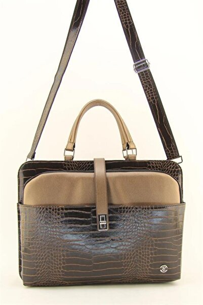 QUB CLUB Унисекс кафява чанта за лаптоп 15 и 15,6 инча, куфарче и адвокатска чанта