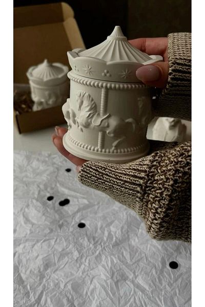 Amber Stüdyo Carousel Themed Decorative Jewelry - Candle Box